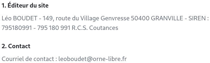 Mentions légales